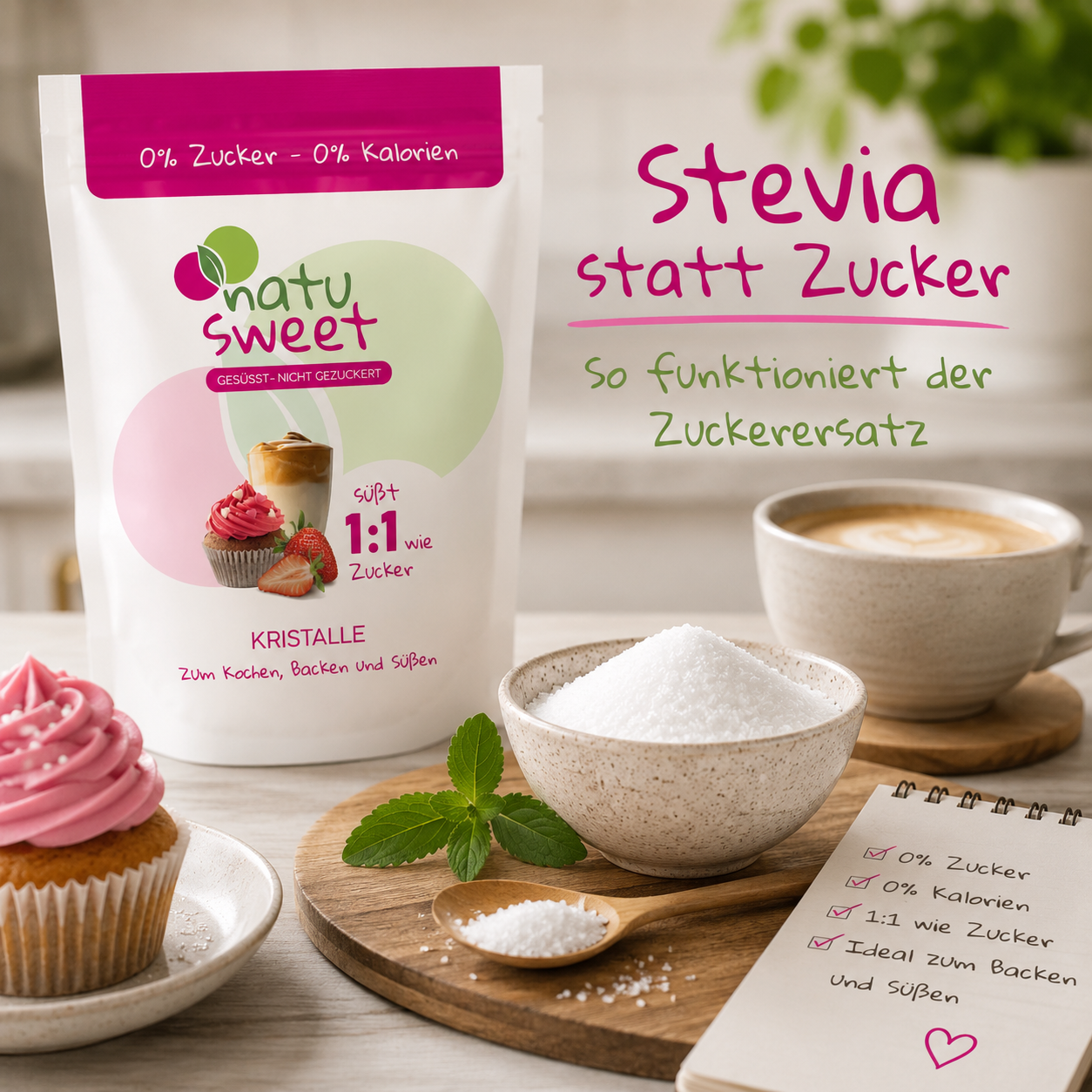 Stevia statt Zucker: So funktioniert der Zuckerersatz