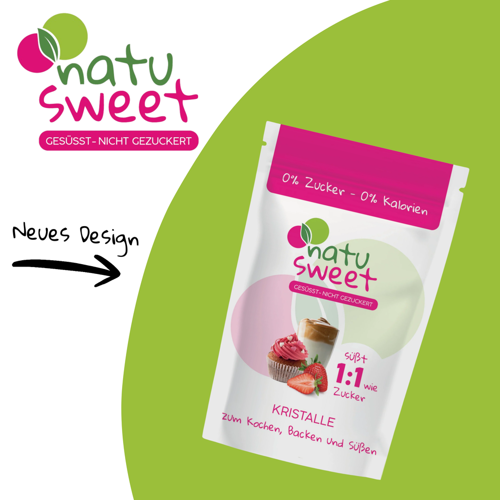 Natusweet Stevia Kristalle 1:1 Süße 400g