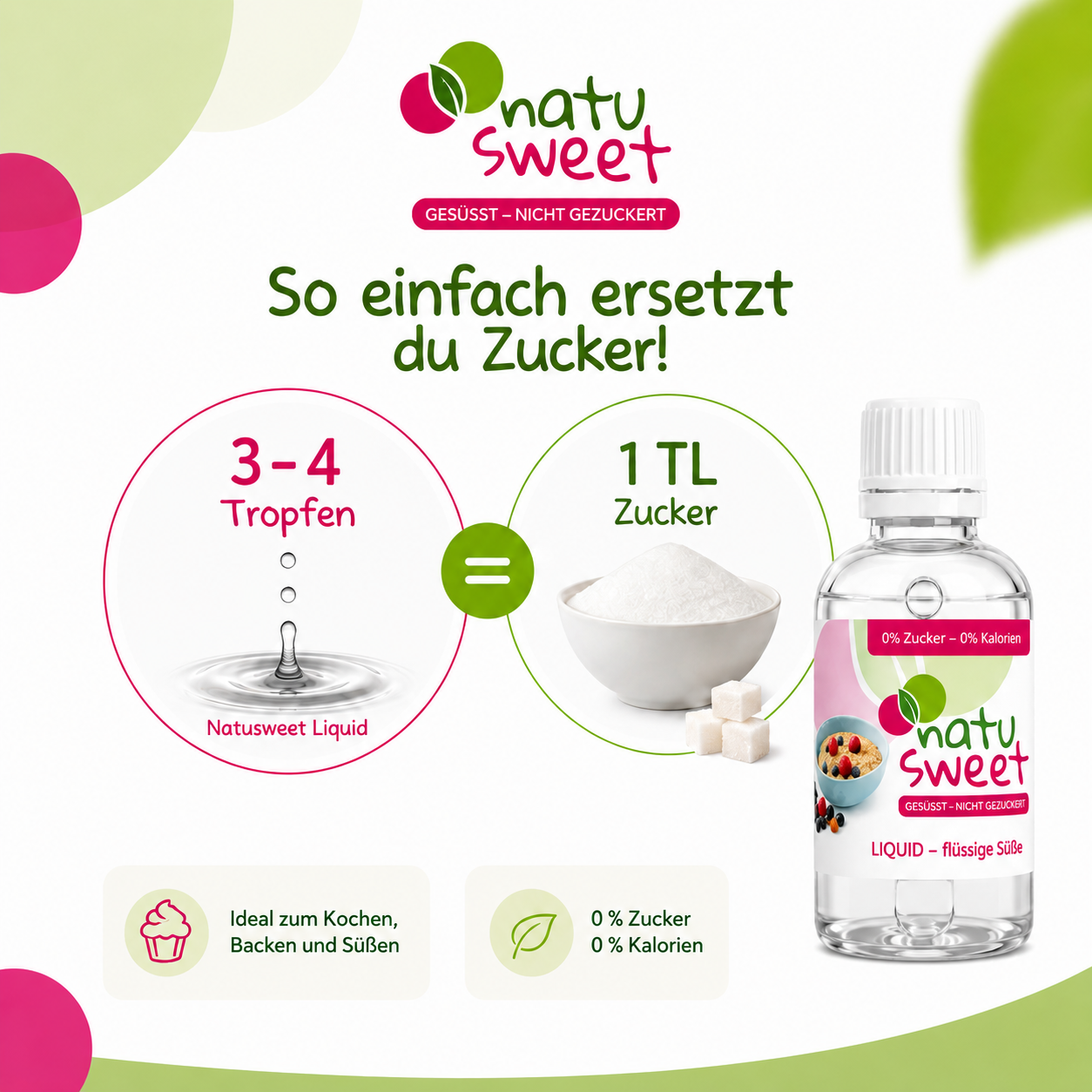 Natusweet Liquid 100ml - neues Design!